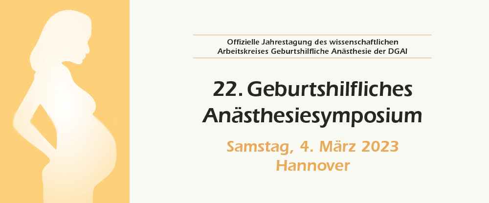 22. Geburtshilfliches Anästhesiesymposium